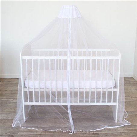 Lot ciel de lit + fleche de lit sur socle - DOMIVA - Moustiquaire pour lit blanc