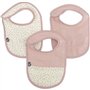 Lot x3 bavoirs - DOMIVA - 0-6 mois - Gaze de coton - Vieux rose