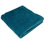 Couverture boudoir - DOMIVA - Paon - 75 x 100 cm - Velours côtelé