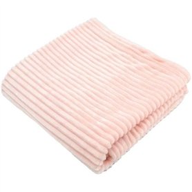 Couverture boudoir - DOMIVA - Blush - 75 x 100 cm - Velours côtelé