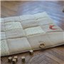 Tapis d'éveil - DOMIVA - Honey Moon - Patchwork - Anneau en bois et lune décorative