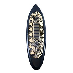 Planche de Surf décorative en Bois Motif Tortues 50cm