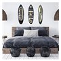 Planche de Surf décorative en Bois Motif Tortues 50cm