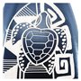 Planche de Surf décorative en Bois Motif Tortues 50cm