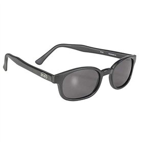 KD's 20010 - Lunettes de soleil noir mat sportifs et motards - homme & femme - s'adaptent sous un casque de moto vélo ski - Verr