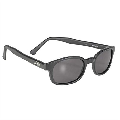 KD's 20010 - Lunettes de soleil noir mat sportifs et motards - homme & femme - s'adaptent sous un casque de moto vélo ski - Verr