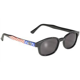 KD's X 10050 - Lunettes de soleil sportifs et motards décor USA - homme & femme - s'adaptent sous casque moto vélo ski - Verres