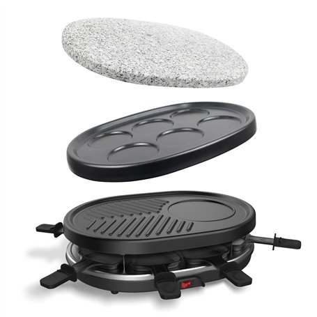 Leogreen - Appareil à Raclette 4 en 1 Multifonctions 8 personnes