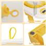Leogreen Baignoire Pliable Bébé avec Coussin de Bain, Baignoire Bebe avec Thermomètre de Voyage Numérique Portable,Comprend un p