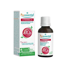 Puressentiel - Anti-moustique - Répulsif moustique à base de citronnelle - Huiles Essentielles pour Diffusion - 100 pourcent pur
