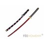 FÉENOMENN Katana One Piece Zoro Shusui - Epée Lame Bois - Support Japonais Inclus