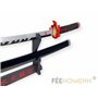 FÉENOMENN Katana Demon Slayer Tanjiro Kamado Red Nichirin - Epée Lame Bois - Support Japonais Inclus