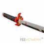 FÉENOMENN Katana Demon Slayer Tanjiro Kamado Red Nichirin - Epée Lame Bois - Support Japonais Inclus