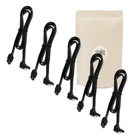 Adaptout X5 Cable sata 3 40cm 90° 6 Gbps Angle coude Droit HDD PC Carte Mere SATA III 3.0 MARQUE FRANÇAISE