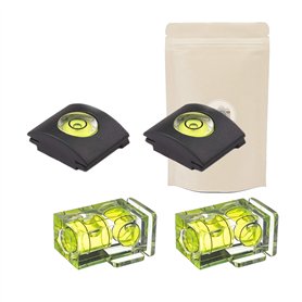 X4 : Kit de 2+2 Niveau à Bulle à Fixer sur Griffe Flash Sabot pour Appareil Photo Protection Canon Pentax Olympus Panasonic- Ada
