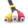 Adaptout X2 Adaptateur Mini Jack Male vers 3 RCA Femelle Coaxial Cable Audio Vidéo Flexible Composite Jaune Blanc Rouge Minijack