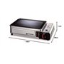 KEMPER - Plancha gaz portable 2300W plaque anti adhésive + 4 cartouches gaz camping + Valise de transport