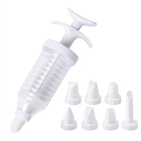 PARENCE.- Décorateur de Gâteaux Seringue avec 8 Embouts - Transformez Vos Créations Culinaires en Œuvres d'art