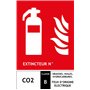 Panneau pictogramme extincteur CO2 125 X 190