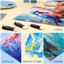 Toile peinture - Set de 28 Canvas - Toile a peindre Multi Tailles - 13x18, 20x25, 24x30, 30x40 - Toile Vierge Tout Type de Peint