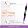 Zenacolor Feutre Acrylique à Double Pointe (Pointes Fines et Pinceau) - 24 Couleurs Uniques de Marqueur Acrylique pour Diverses 