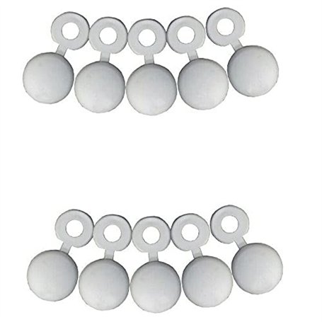 LOT DE 10 CACHE RIVET BLANC PLAQUE D'IMMATRICULATION VOITURE AUTO MOTO SCOOTER MOBYLETTE PROTECTION PLASTIQUE VIS BOULON FIXATIO