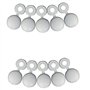 LOT DE 10 CACHE RIVET BLANC PLAQUE D'IMMATRICULATION VOITURE AUTO MOTO SCOOTER MOBYLETTE PROTECTION PLASTIQUE VIS BOULON FIXATIO