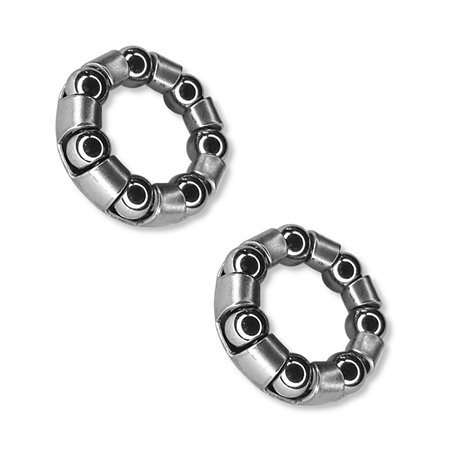 cyclingcolors 2X roulement Cage à Billes moyeu arrière 15mm 25mm 7 Billes 6.35mm Roue vélo Cycle VTT Ville Vintage Route