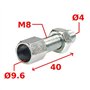 cyclingcolors 2x VIS CREUSE DE REGLAGE M8x40mm POIGNEE DE FREIN EMBRAYAGE CYCLO MOTO MOTOCULTURE