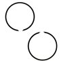cyclingcolors 2x segment de piston 39mm x 2mm mobylette cyclomoteur compatible avec MBK 41 51