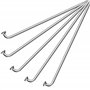 cyclingcolors 5X Rayon vélo diamètre 14G 2mm Acier chromé sans écrou Droit Cycle VTT Route Ville Roue Jante