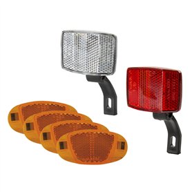 cyclingcolors Catadioptre réflecteur Avant arrière vélo avec Support réglable Rayons Dispositif réfléchissant sécurité Cycle Vil