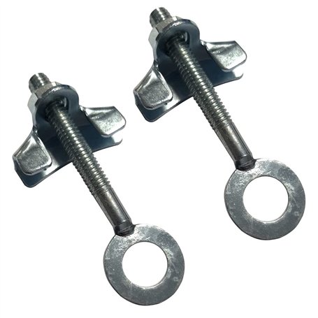 cyclingcolors 2X Tendeur de Chaine M6 vélo Course 65mm ajusteur Tension à vis épaisseur Cadre 5mm Argent
