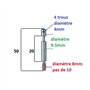 cyclingcolors 2x goujons d'assemblage de lit meuble diamètre 8mm x longueur 50mm 4 trous acier vis filetage direct