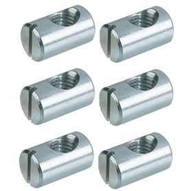 cyclingcolors 6x ferrure d'assemblage filetage M6 x longueur 20mm x 12mm acier écrou connecteur meuble bois lit bébé berceau tab