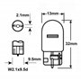 cyclingcolors 2x Ampoule 12V 10W T13 W2.1x9.5d clignotant latéral voiture moto scooter éclairage goutte d'eau lampe tableau bord