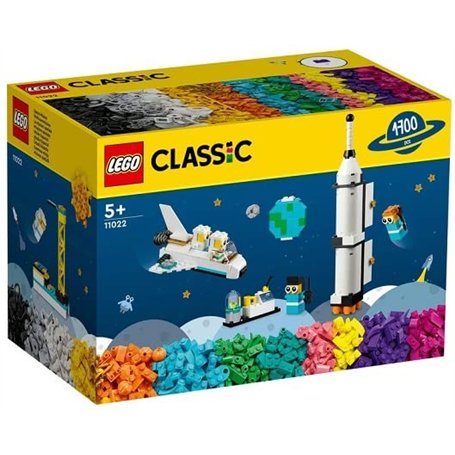 Mission Spatiale 1700 Pieces Classic - Briques pour Lego 5+ - 10 idees modeles Theme Espace - Set Construction 11022 + Carte Tig
