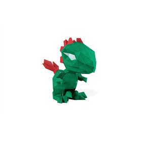 Agent paper - Petit dino en papier 3D - Kits DÉJÀ PRÉ-COUPÉ 3D DIY - Origami jeux de construction - Loisirs Créatifs - Assemblag