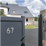 11 Grands chiffres autocollants (19 cm) et 6 lettres - Silver - Tout usage sur support lisse - Numéro de maison sur porte vitrée