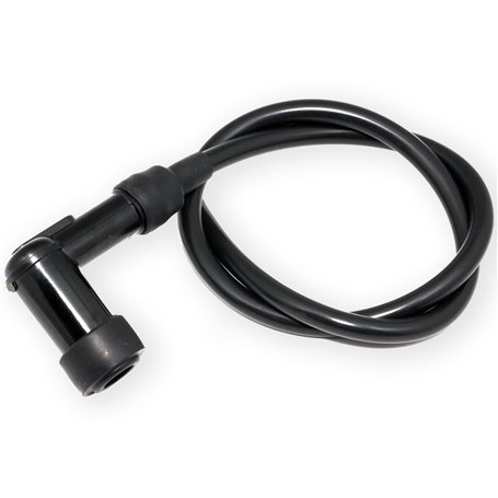 Easyboost Antiparasite Noir avec Fil de Bougie Haute tension 50cm Capuchon pour Scooter Moto 50cc pour MBK Booster Nitro AM6 Der