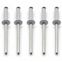 Easyboost 5 Rivets Blancs Ø4x16mm de Plaque d’immatriculation pour Voiture Auto Moto Scooter mobylette maxiscooter Cyclo