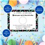 Magik Moments Kit Création Invitation Anniversaire Enfant à Gratter | Thème Néon | 10 Cartes avec Stickers, Enveloppes et Autoco