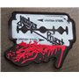 hotrodspirit petit patch judas priest lame de rasoir 12x9 cm ecusson thermocollant