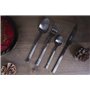 Zinello Design – Ménagère de Couverts Inox Noirs Mats pour 4 Personnes. Ensemble de Couverts de Table Personnalisés 16 Pièces en