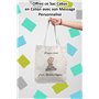 Zinello Design - Tote Bag Humoristique J'peux pas, j'ai bibliothèque - Sac Cabas en Coton pour Passionnés de Lecture, Idéal pour