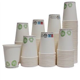Very Wood Compagny [1000 pcs] Gobelets jetables en carton 240ml