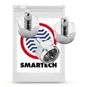 Smartech Bouchon à Vis Type F Coaxial pour Cable Satellite - 75 Ohms pour Antenne TV Parabole - Lot de 3