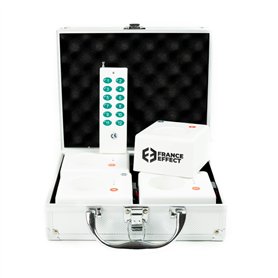 Kit de 4 Supports Électriques HF pour Jet de Scène avec Télécommande - White Edition | Pack Professionnel pour Effets Pyrotechni