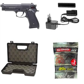 Saigo Defense Pack Airsoft Pistolet électrique AEP / CM126 Automatique/Coup par Coup et Rafales/Plastique Haute Résistance et Mé
