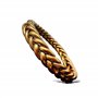 Yvelise Bracelet tressé femme - Jonc bouddhiste - Marron chocolat - 32